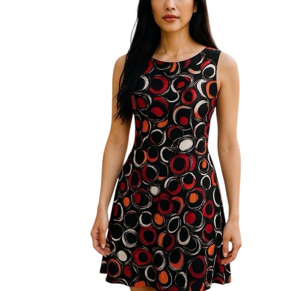 Sandra Darren Multi Colors Dress. Sz 6.